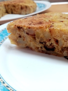 Una foto de Tortilla de patata saludable, sin huevo y exceso de aceite