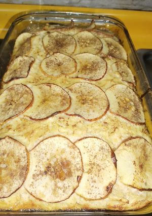 Una foto de Budín de manzana