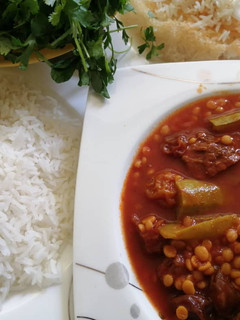 عکسی از دستور قیمه آلو کدو