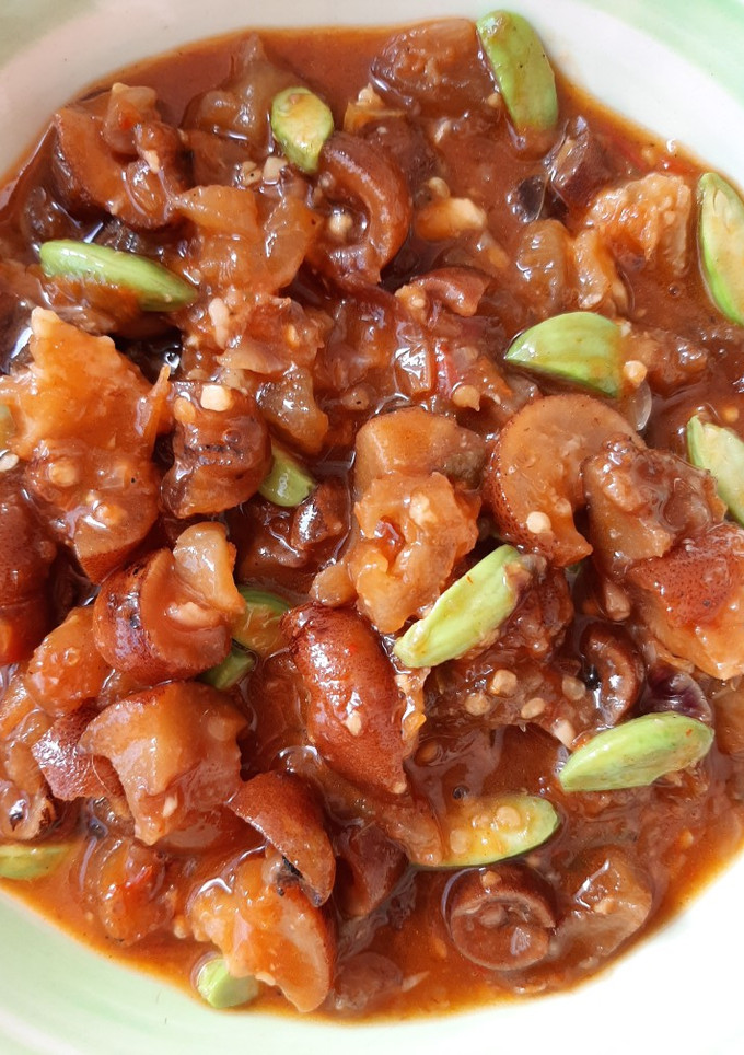 Foto resep Oseng kikil pete pedas