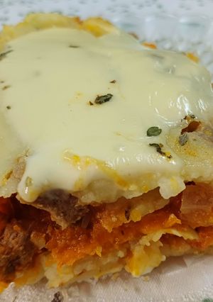 Una foto de Pastel de papa y zapallo