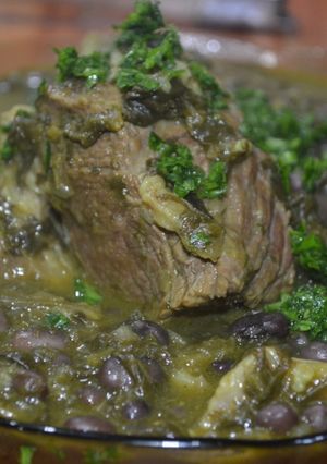 Una foto de Qormeh sabzi (guiso Irani)