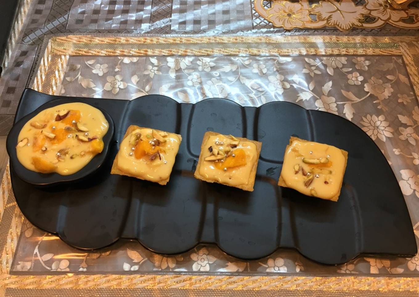 Mango Shrikhand in Canapés