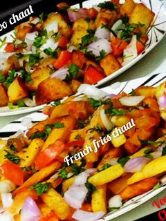 फ्रेंच फ्राइज़ चाट (french fries chaat recipe in Hindi) रेसिपी मुख्य फोटो