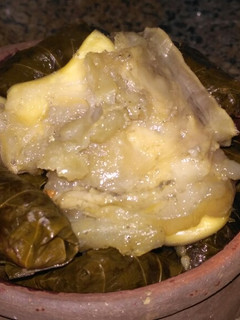 صورة لوصفة طاجن ورق عنب بالكوارع