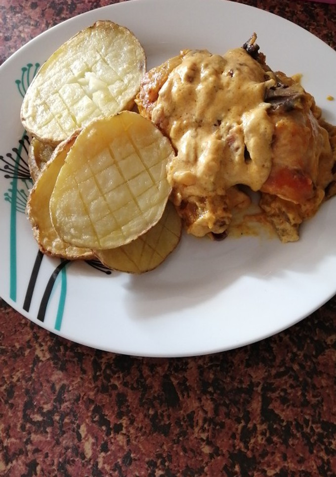 Una foto de Pollo al curry