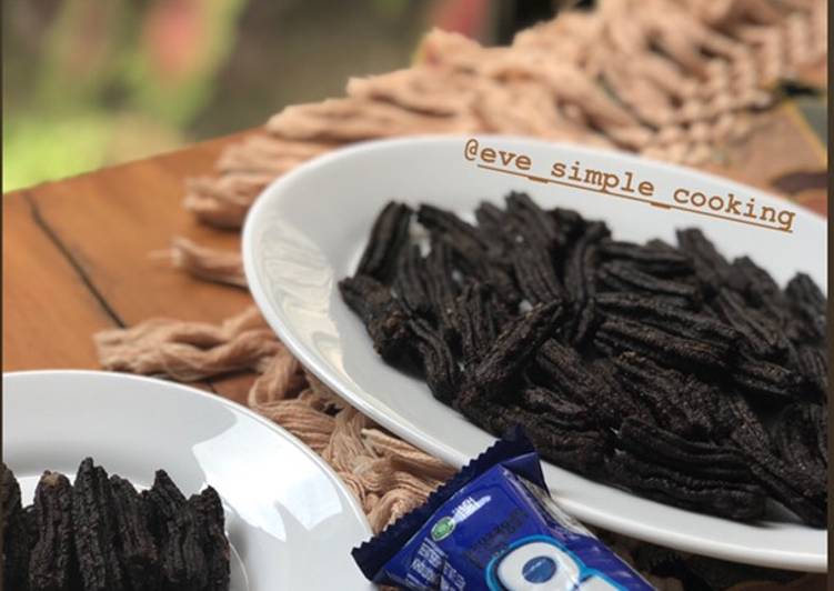 Resep Black Churros Oreo | Resep Membuat Black Churros Oreo Yang Enak dan Simpel