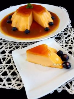 Una foto de Flan de naranja sin horno