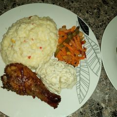 A picture of African Samp & Chicken.