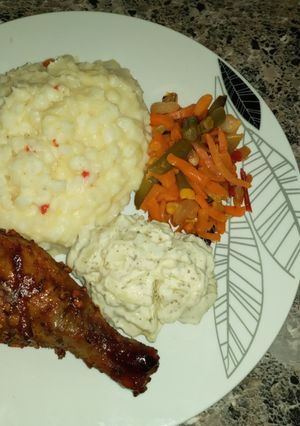 A picture of African Samp & Chicken.