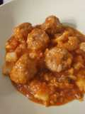 Meatballs with Cuttlefish and Shrimp Tails