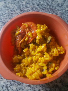 Una foto de Arroz meloso de gambas