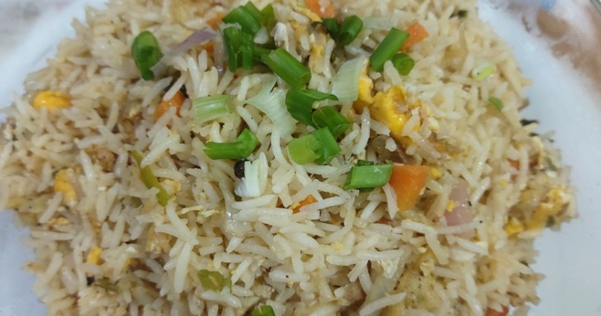 Basmati Rice Fried Rice Recipe by Nargis shaikh Shaukat - Cookpad