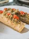 Panquecas de aveia e abobrinha ao pesto