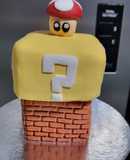 Mini torta cubo Mario Bros sin gluten