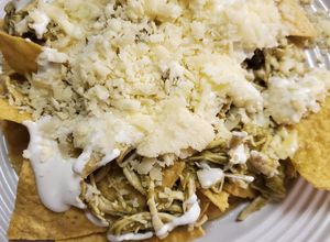 Una foto de Nachos verdes