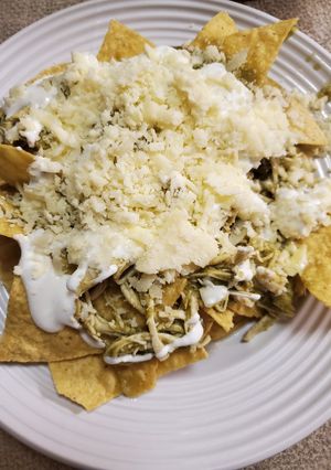 Una foto de Nachos verdes