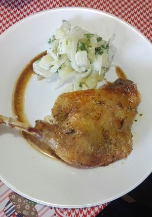 Una foto de Pato asado