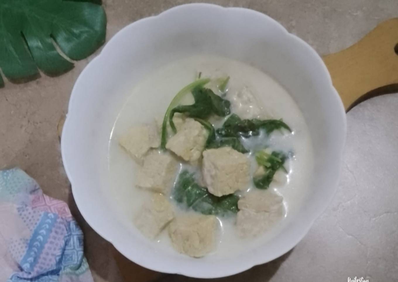 Bobor bayam tempe