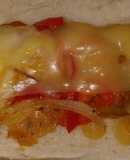 Sandwich de queso y vegetales