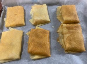Une photo de Crêpes salées sans gluten :jambon/fromage/béchamel