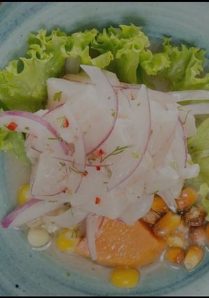 Una foto de Cebiche de filete de pescado 🐠