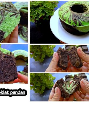 Foto resep Bolu kukus pandan coklat