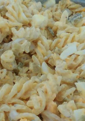 A picture of Simple egg & macaroni salad.