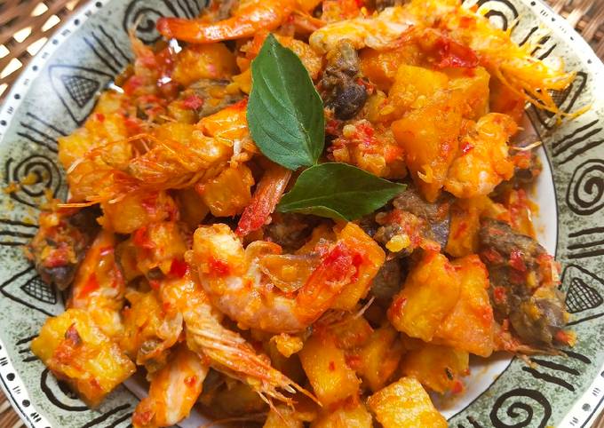 Sambel Goreng Kentang udang ati ampela ala Oma Lani