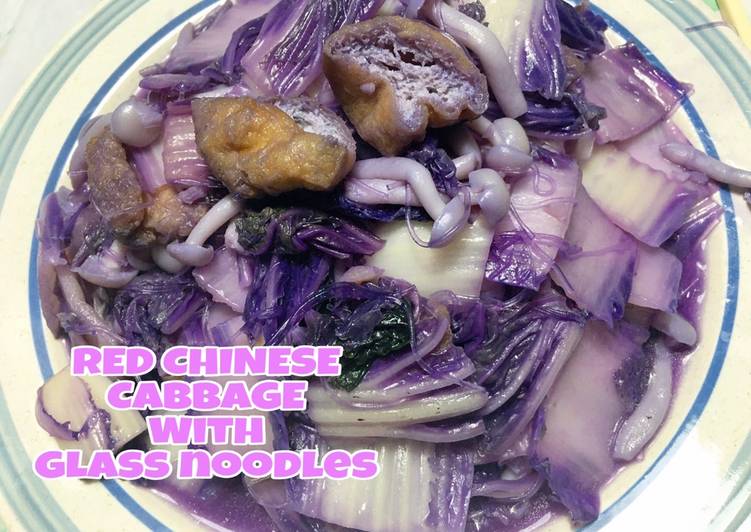 Bagaimana Menyiapkan Red Chinese Cabbage with Glass Noodles Anti Gagal