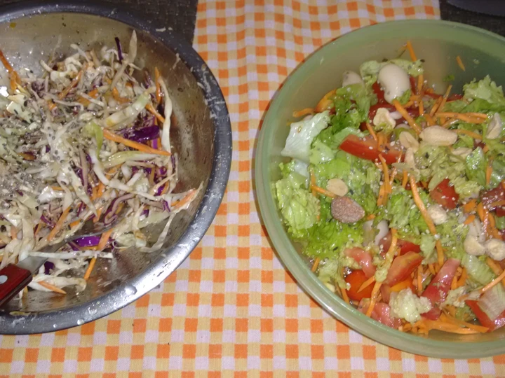 Cómo Preparar Ensalada coleslaw liviana  y mixta con frutos secos  que Muy delicioso