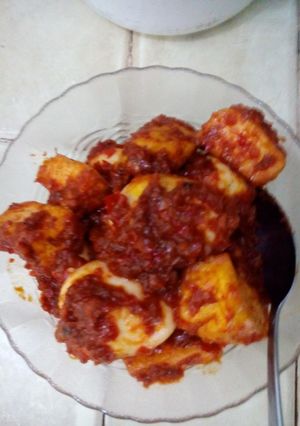 Foto resep Balado telor dan tahu