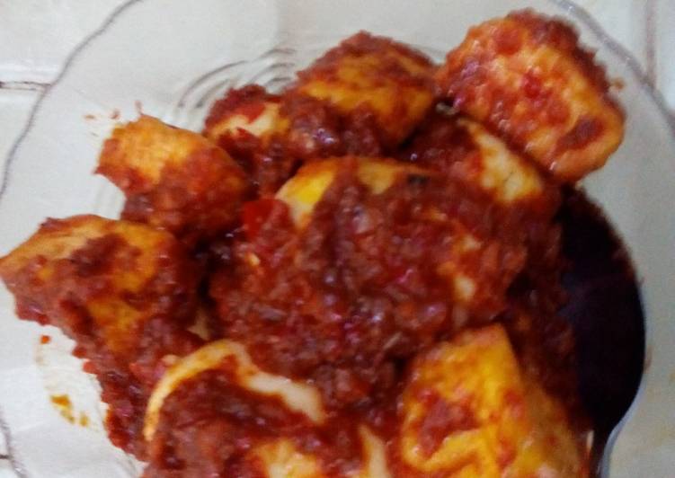 Balado telor dan tahu