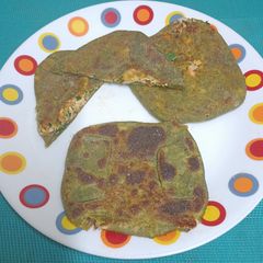 Spinach And Tofu Paratha A picture of Spinach And Tofu Paratha.