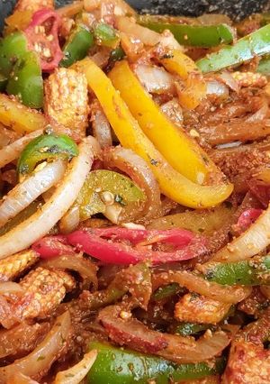 A picture of My quick Mexican stir fry.