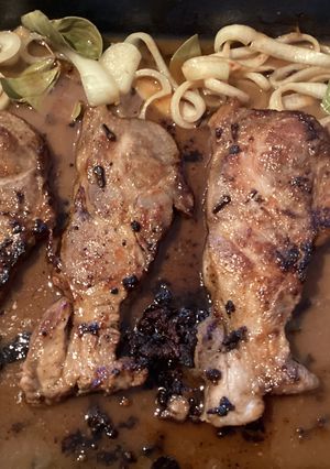 A picture of California Farm Pickled Pork Steaks.