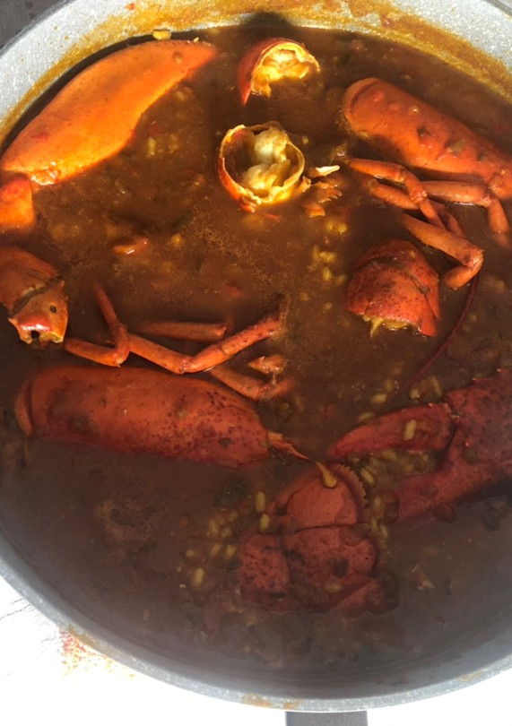 Una foto de Arroz con bogavante