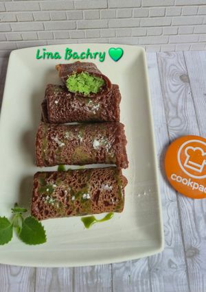 Foto resep Dadar Gulung Coklat Isi Unti Matcha Istimewa 💚