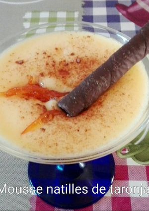 Una foto de Natillas mousse de naranja con leche de avena