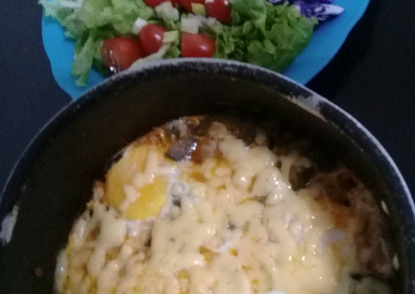 Zapallito ala cacerola con huevo y queso