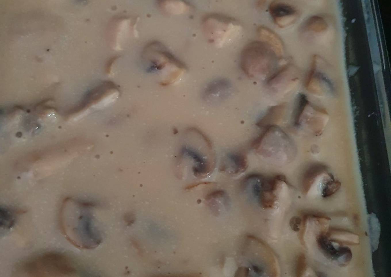 Poulet champignon façon blanquette