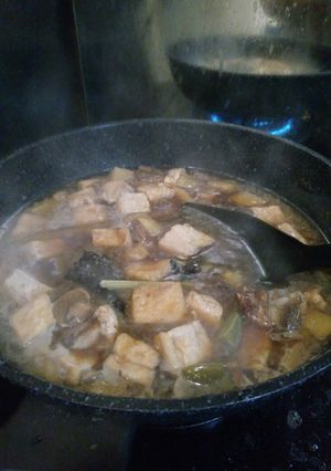 Foto resep Semur jamur kentang tahu versi vegetarian