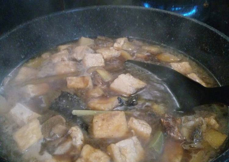 Semur jamur kentang tahu versi vegetarian