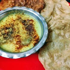 Makkini Dal with Puri and Pakwan A picture of Makkini Dal with Puri and Pakwan.