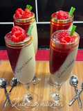 VANILLA PUDDING WITH RASPBERRY SAUCE: