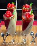 VANILLA PUDDING WITH RASPBERRY SAUCE: