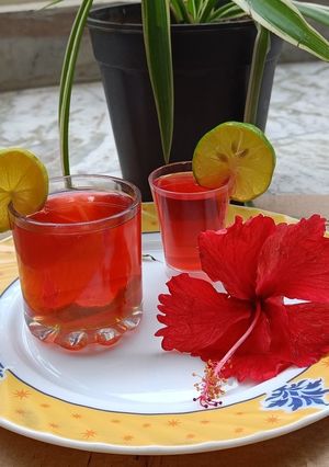 गुड़हल की चाय (हर्बल चाय) रेसिपी मुख्य फोटो