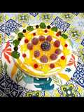 Cheesecake cebra 🦓 de mango 🥭 y coco 🥥