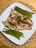 Trucha al vapor con eneldo y alcaparras (en Thermomix)
