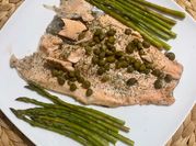 Una foto de trucha salmón